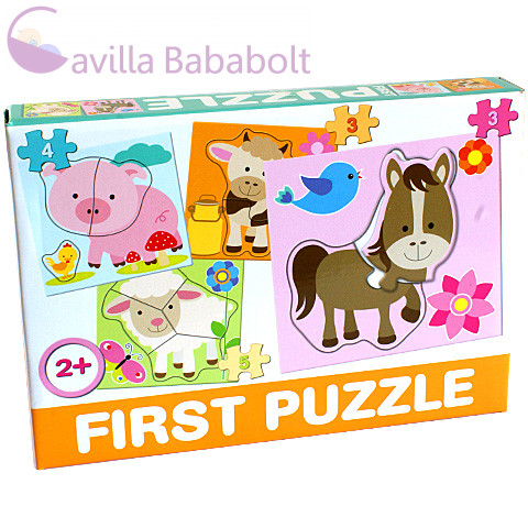 Bébi puzzle , háziállatos - Farm 4 db puzzle