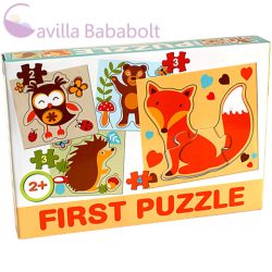 Bébi puzzle , erdei állatos 4 db puzzle