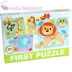 Bébi puzzle , bébiállatos baby zoo 4 db puzzle
