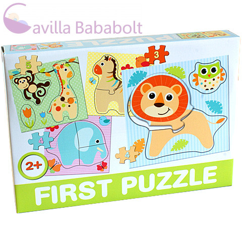 Bébi puzzle , bébiállatos baby zoo 4 db puzzle