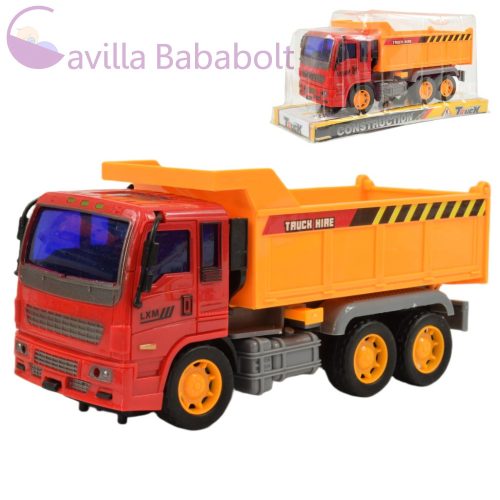 Construction Truck Billencses teherautó lendkerekes kialakítással 19cm