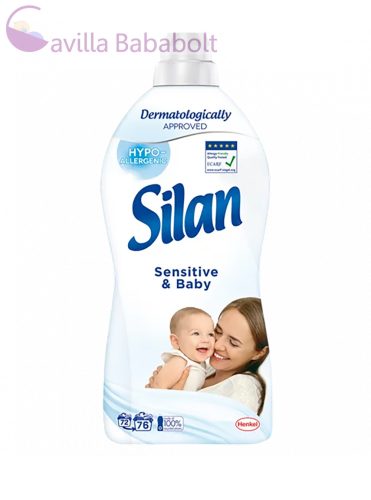 Silan Sensitive & Baby textilöblítő koncentrátum 76 mosás 1672 ml