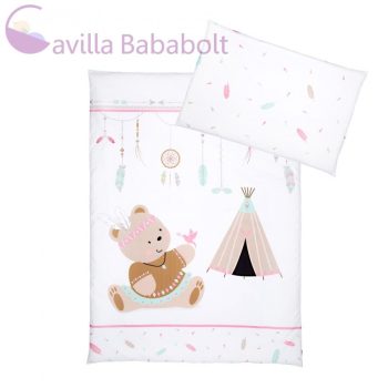   Klups 2 részes ágyneműhuzat szett- Paplanhuzat: 100x135 cm, Párnahuzat: 40X60 cm - K072 Indian Girl  Indián macilány