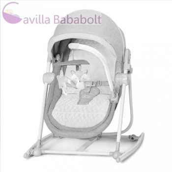   KINDERKRAFT Pihenőszék 5IN1 NOLA  kiságy, hintaágy, pihenőszék, hintaszék és kisszék , Grey