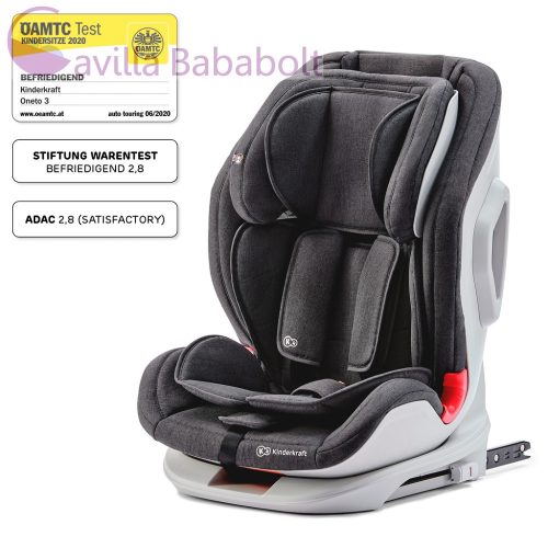 KINDERKRAFT Autósülés Oneto3 Isofix Black ,9-36 kg