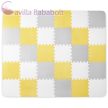 KINDERKRAFT Habszivacs puzzle szőnyeg Luno 150x180 cm Yellow, 30db