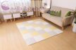 KINDERKRAFT Habszivacs puzzle szőnyeg Luno 150x180 cm Yellow, 30db