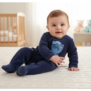 Bébi plüss macis rugdalózó , Méret 62-es (2-4 hó)