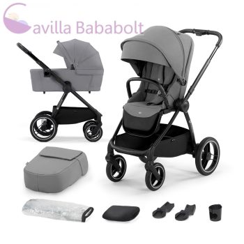   KINDERKRAFT SELECT Kombinált babakocsi Nea 2in1 Platinum Grey, Premium