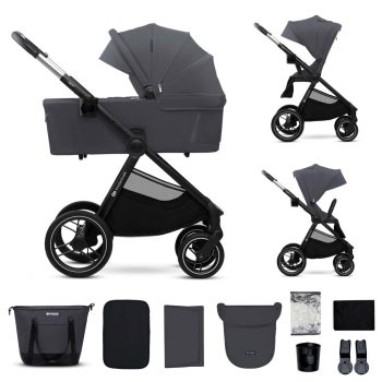 KINDERKRAFT Kombinált babakocsi Nea 2 2in1 Dark Grey
