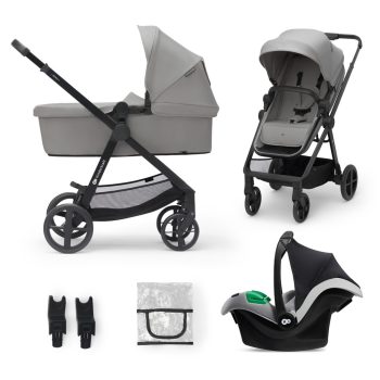   KINDERKRAFT Babakocsi kombinált 3 az 1-ben Newly Moonlight grey + Mink PRO