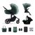 KINDERKRAFT SELECT Kombinált babakocsi 3in1 Prime 2 Dark Green, Premium