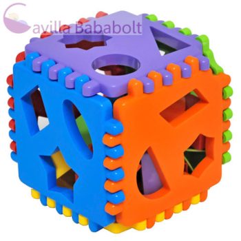   Színes formaillesztő kocka készségfejlesztő játék 24db-os - Wader