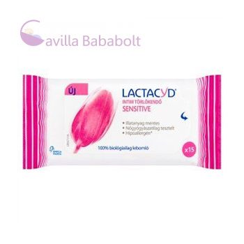 Lactacyd Intim törlőkendő Sensitive 15db