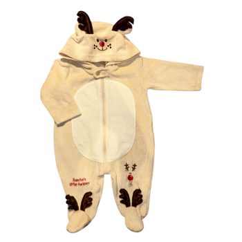   Rénszarvasos bébiplüss pamut rugi , Méret 56-62-es (0-3 hó)