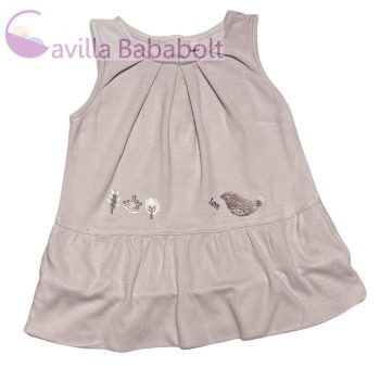 Lila hímzett lányka ruha, Méret: 68-as (3-6 hó)