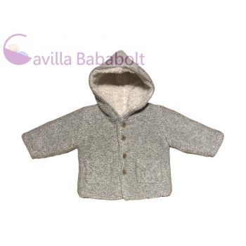   Nutmeg meleg, kötött-szőrme kabát, Méret: 62-es (0-3 hó)