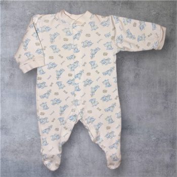   Kutyusos pamut hosszú ujjú body, kombidressz, Méret 56-os (0-3hó)