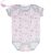 Rózsaszín nyuszis rövidujjú body , Méret 62-es (2-4 hó)