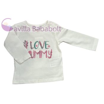 I Love Mummy pamut póló , Méret: 68-as (3-6 hó)