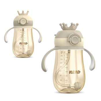 NENO Szívószálas pohár - barna 12hó+