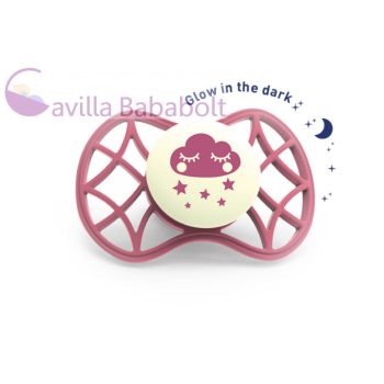   Nuvita Air.55 Cool! éjszakai fogszabályzós cumi védőkupakkal 0hó+  Glow Pink (7064) 