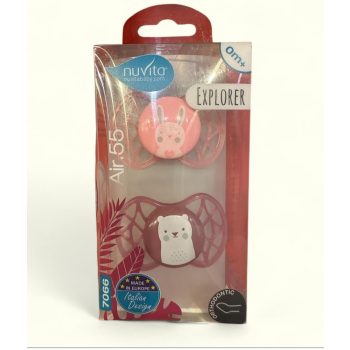   Nuvita Air.55 Explorer fogszabályzós cumi 0 hó+ (2 db) lányos (7066) 
