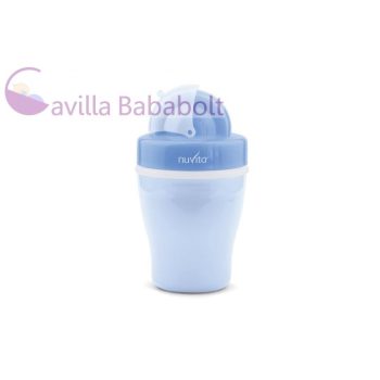 Nuvita dupla falú szívószálas itatópohár - blue - 1436