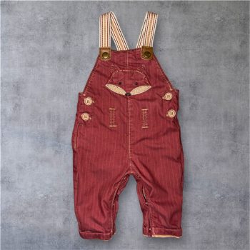   Nutmeg rókás farmer kertésznadrág, Méret 56-62-es (0-3 hó)