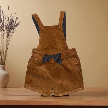   Obaïbi pamut-kord kantáros rövidnadrág , Méret 98- as (3-4 év)