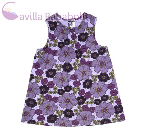 H&M lila virágos pamut ruha, Méret 92-es (18-24 hó)