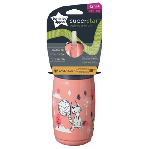 Tommee Tippee Superstar Mókusos itatópohár szívószállal 266ml (12 hó+) 