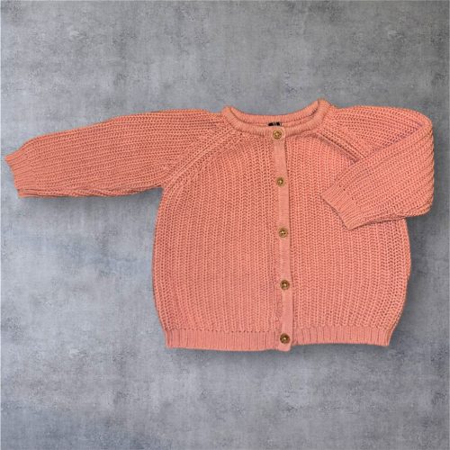 Rózsaszín, kötött pulóver, Méret 68-as (3-6 hó)