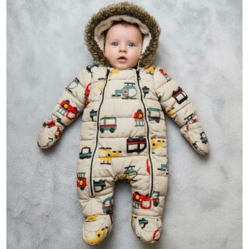 Autós baba overál kesztyűvel Méret 68-as (3-6 hó)