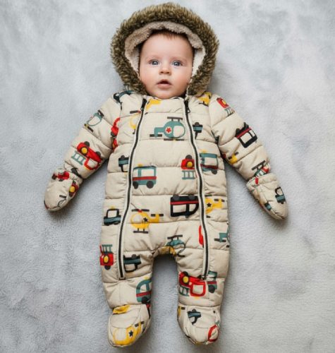 Autós baba overál kesztyűvel Méret 68-as (3-6 hó)