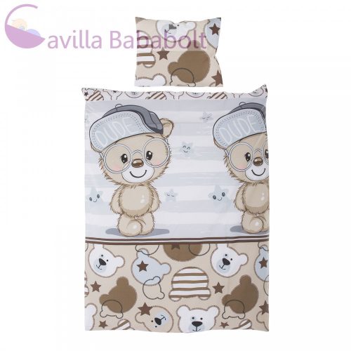 Chipolino 5 részes ágynemű garnitúra - Beige Bear