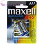   Maxell Alkáli vékony ceruzaelem 1.5V AAA LR03 4+2db bliszteres csomagolásban