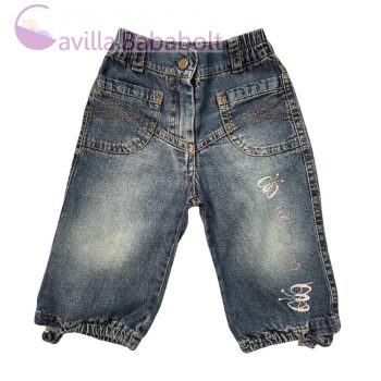  Gumírozott derekú lányka farmer nadrág , Méret: 74-es