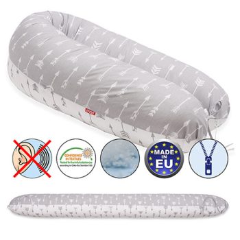   Formázható univerzális szoptatós párna pamut huzattal - ArrowGrayWhite