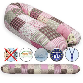   Formázható univerzális szoptatós párna pamut huzattal - Patchwork