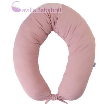 BABYMATEX szoptatós párna muszlin Moon Old pink 260 cm