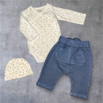 Inextenso pamut csillagos szett, Méret 62-es (2-4 hó)