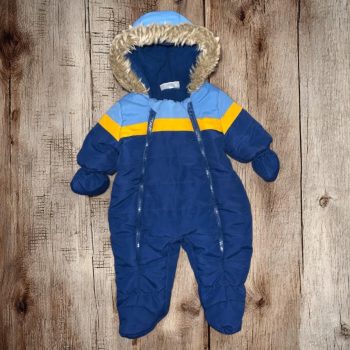   Ergee bébi overál és bundazsák 2in1, kék , Méret 50-56-os (0-3 hó)