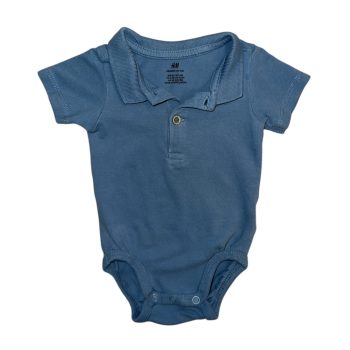   H&M galléros pamut rövid ujjú body, kombidressz, Méret 62-es