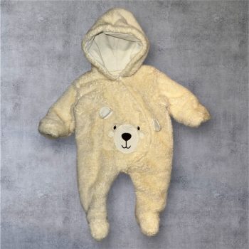 Macis bundás bébi overál fehér , Méret 62-es (0-3 hó)