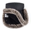 PETITE&MARS Téli szett Arctic 4in1 bundazsák + kézmelegítő kesztyű babakocsira Furry Forever Black