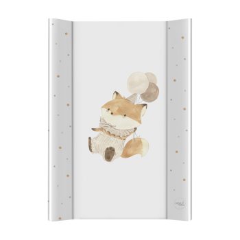   CEBA BABY Pelenkázó alátét 2-szegélyes merev lappal (50x70) Ultra Light Fox with Balloon