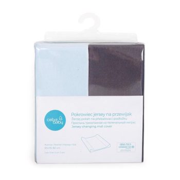   CEBA huzat pelenkázó betéthez 50x70-80 cm 2 db Sötétszürke+Kék