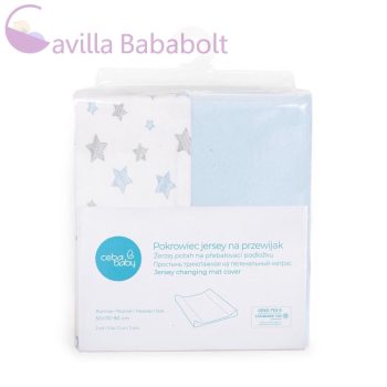   CEBA huzat pelenkázó betéthez 50x70-80 cm 2 db blue-Blue+Blue Stars