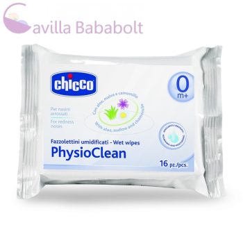Chicco PhysioClean nedves orrtörlő-kendő - 16 db